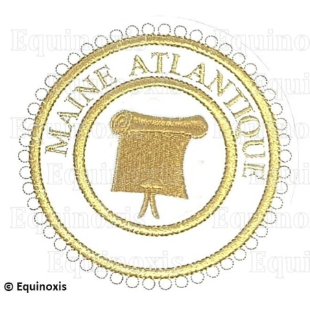 Badge / Macaron GLNF – Grande tenue provinciale – Grand Orateur – Maine Atlantique – Brodé machine